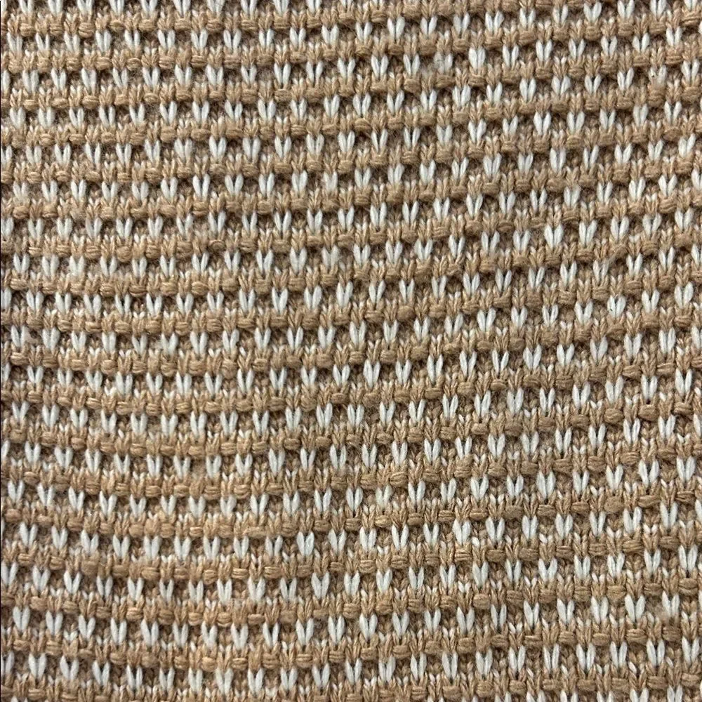 J. Crew Tan & White Knit Sweater, Size Small - Picture 3 of 11